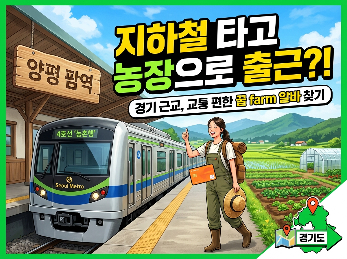 "지하철 타고 농장 출근?!" 대중교통 편리한 경기도 농가 알바 골라내는 방법