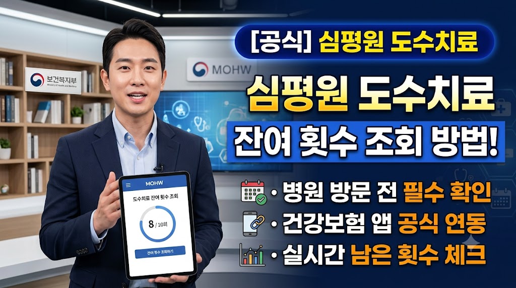 [2026 최신] 심평원 도수치료 잔여 횟수 공식 조회 방법 (PC/모바일 완벽 정리)