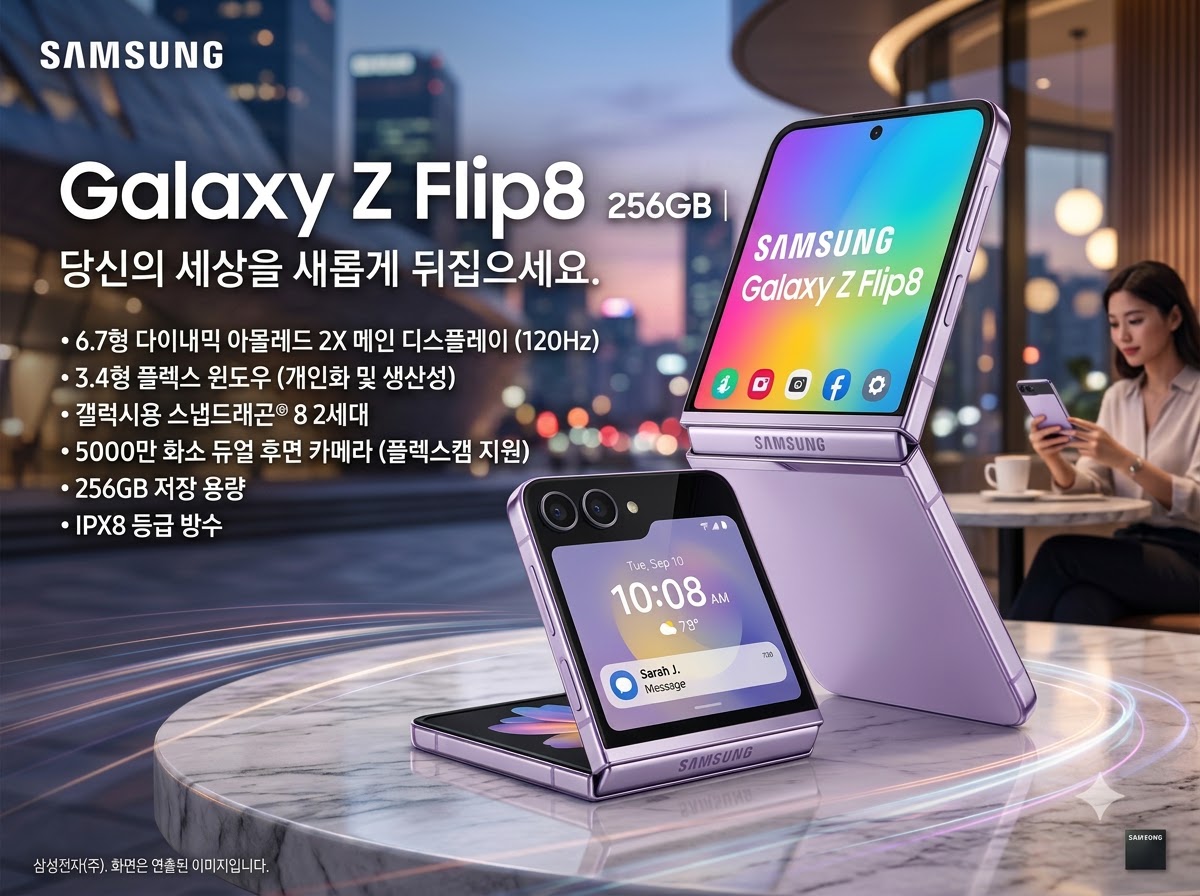 [사전구매] 삼성 공식 갤럭시 Z 플립8 256GB 자급제 레전드 혜택... 이건 사야 함
